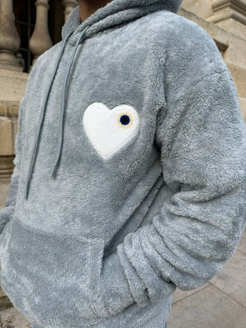 Pull à cœur chaud